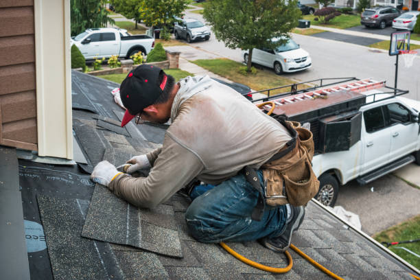 Professional Flat Roof Repair technician working in Richford, NY